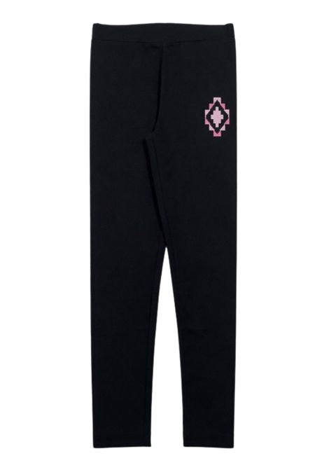 Leggins bambina nero in cotone MARCELO BURLON | GLG103NERO